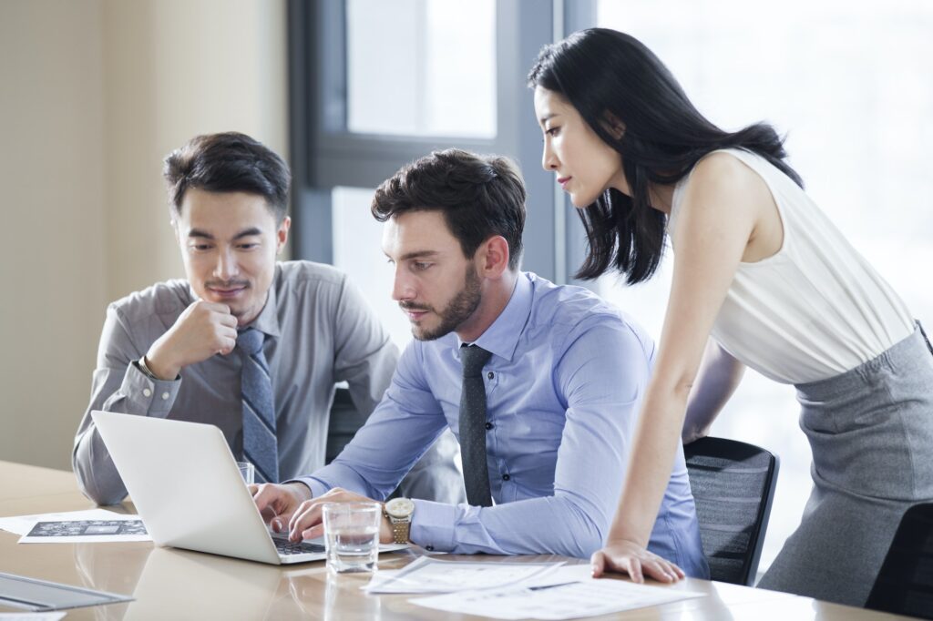 Business people talking in meeting room